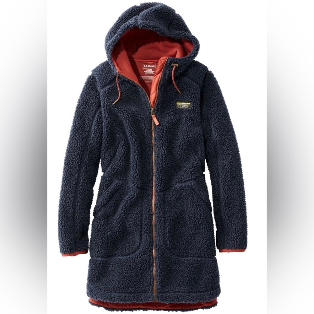 LL Bean Mountain Pile Fleece Coat S